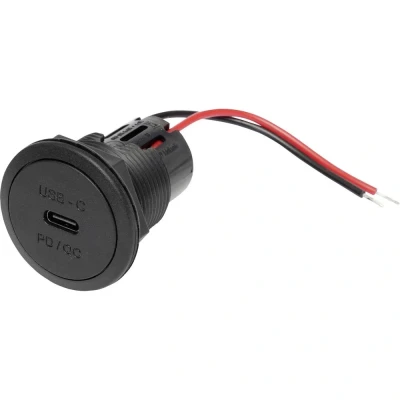 Immagine di ProCar Presa Power USB C da incasso PD/QC senza LED max. 30 watt Portata massima corrente=3 A 12 o 24 V/DC