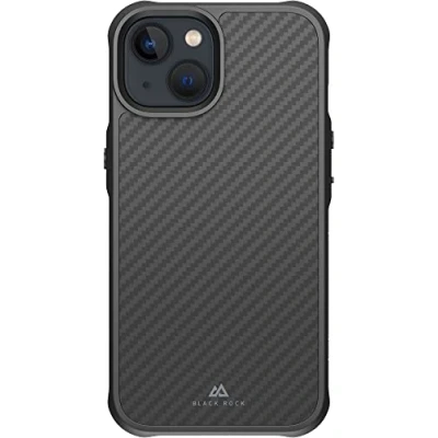 Immagine di Black Rock custodia in carbonio resistente, vero carbonio, adatta per Apple iPhone 14 I, fibra di (nero carbonio)
