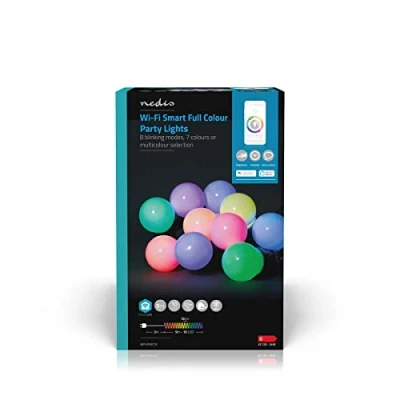 Immagine di NEDIS SmartLife LED decorativi Luci per feste RGB 10 Interni ed esterni Motivi di movimento 9 m Android/IOS
