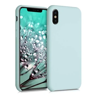 Immagine di kwmobile Cover per Apple iPhone X Custodia Back Case Smartphone in Silicone TPU Protezione Gommata menta freddo