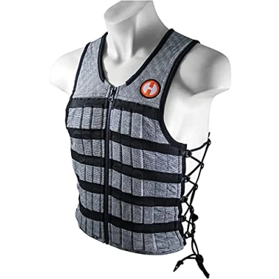 Immagine di HYPERWEAR Hyper Vest PRO Gilet unisex con pesi regolabili, peso 4,5 kg, per allenamenti fitness, L, nero/argento