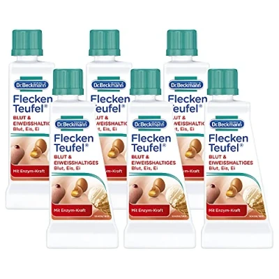 Immagine di Dr. Beckmann Fleckenteufel Blut &amp; proteine Detergente speciale per macchie di sangue, ghiaccio e sperma, ecc. 6 x 50 ml