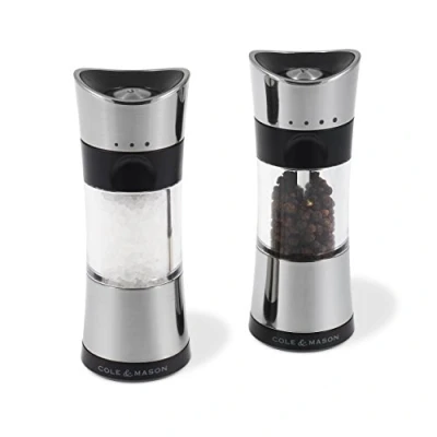 Immagine di Cole &amp; Mason H306598P Horsham Cromo Macina Sale e Pepe, Precision+, Macinatura Regolabile, Cromo, Acrilico, 154mm, Pacco Regalo, Include 2 x Mulini