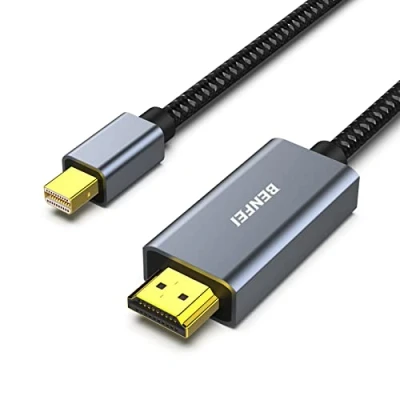 Immagine di BENFEI Cavo Mini DisplayPort a HDMI 3m [4K@30Hz, Scocca in Alluminio, Nylon Intrecciato], Compatibile con MacBook Air/Pro Microsoft Surface Pro/Dock Monitor Proiettore e Altro