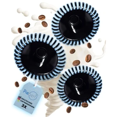 Immagine di 3 pezzi Piebert Quirl 39179 per montalatte ad induzione compatibile con Clatronic MS3326 MS3511 Springlane Mia Arendo 722302704 Jura 70920 Rommelsbacher MS650 Bomann MS361 MS376 Profi Cook PC MS 103 2