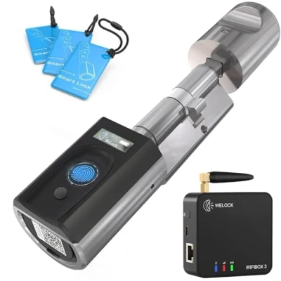 Immagine di WELOCK Touch41WiFiBox serratura Smart con WiFi (mit WiFiBox) impronta digitale APP Bluetooh,Carta RFID,serratura porta blindata,serratura elettronica facile da installare