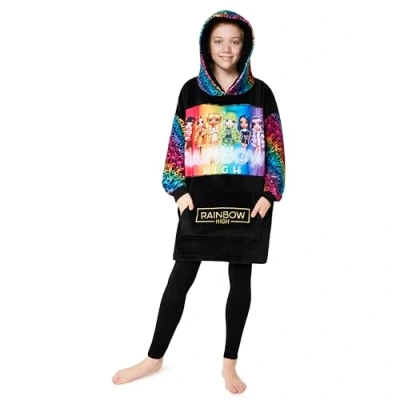 Immagine di Rainbow High Felpa Coperta per Bambine Oversize in Pile con Cappuccio Bambina Ragazze Accessori