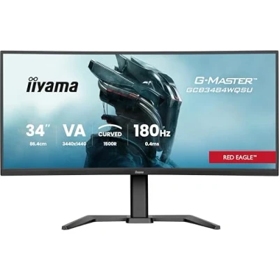 Immagine di Iiyama GCB3484WQSU B1 Monitor LED ERP F (A G) 86.4 cm (34 pollici) 3440 x 1440 Pixel 21:9 0.4 ms VA