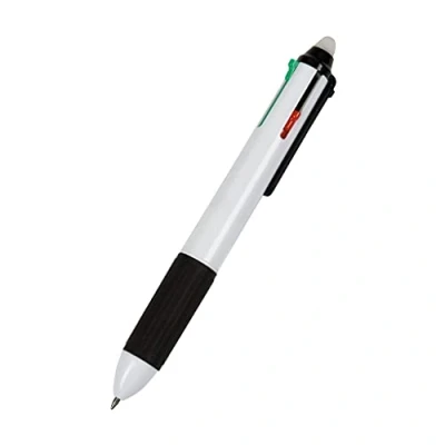 Immagine di WEDO 2564400 256226 penna a sfera 4 colori (con meccanismo scorrevole e mine DIN corte sostituibili, con astuccio), colore: cromata/nero/rosso/blu/verde, solo