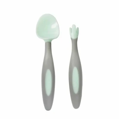 Immagine di b.box Set di Posate Bambini Manici Facili da Impugnare, Astuccio, Forchetta dal Design Unico Progettato un Terapista Occupazionale Lavabile in Lavastoviglie a Partire dai 9 mesi