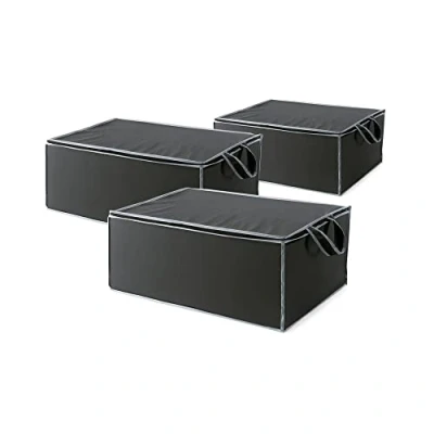 Immagine di Compactor Set di 3 Custodie per Piumone, Gamma Urban, Nero, Polipropilene, 55 x 45 25 cm, RAN9839