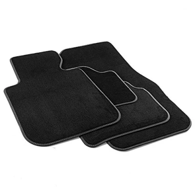 Immagine di MTM PRO 274 Tappetini per BMW Serie 1 (F20/F21) (anche X Drive) 10.2011&gt;06.2019 , su Misura in Velluto, Bordi Similpelle e Doppia Impuntura Cromata