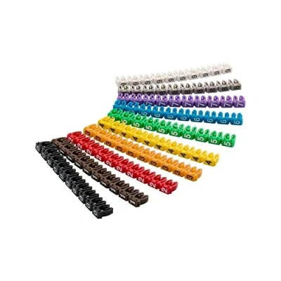 Immagine di Goobay 72513 Marcatori a Clip per Cavi &quot;Cifre 0 9&quot;, con un Diametro Massimo di 2.5mm, Confezioni da 100