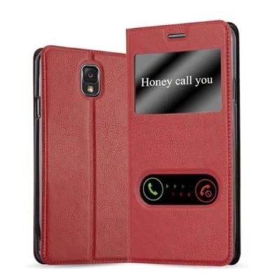 Immagine di Cadorabo Custodia Libro per Samsung Galaxy NOTE 3 in ROSSO ZAFFERANO con Funzione Stand e Chiusura Magnetica Portafoglio Cover Case Wallet Book Etui Protezione