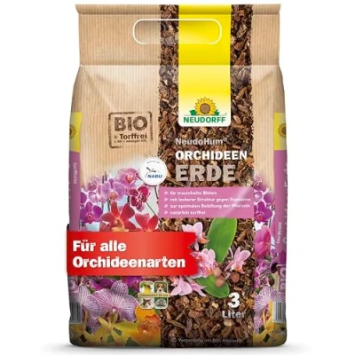 Immagine di Neudorff NeudoHum OrchideenErde Terra biologica senza torba per fiori da sogno di tutte le specie orchidee, 3 litri, marrone