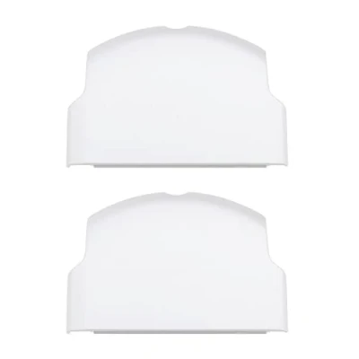 Immagine di eMagTech 2 pezzi di ricambio batteria porta coperture custodie protezioni compatibili con SONY PSP 2000 2003 2004 3000 3003 3004 bianco plastica console accessori