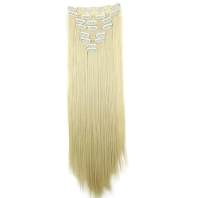 Immagine di CAISHA XXL 50cm 8 Parti Set Clip In Extension Per Capelli Lisci Biondo Chiaro CES203