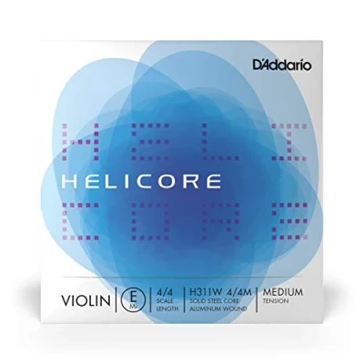 Immagine di Corda Singola Mi d&#039;Addario Helicore per Violino, Aluminum Wound, Scala 4/4, Tensione Media, Singolo Wound E