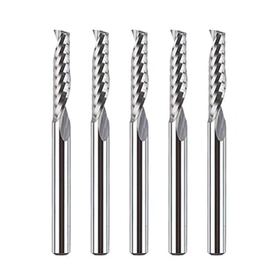 Immagine di SpeTool 5 Pz 1 Flauto End Mill Set Gambo da 3,175 mm （1/8 &quot;） Taglio x 15 Fresa CNC in Carburo di Tungsteno per Plastica Alluminio Acrilico PVC MDF