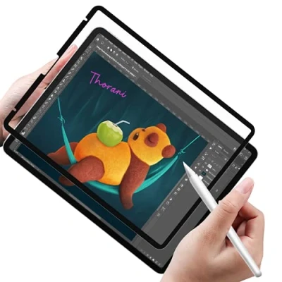 Immagine di Thorani Paper Feel Pellicola Protettiva (3. Gen) Compatibile con Microsoft Surface PRO 4/5/6 12.3&quot; Scrittura e Disegno Come su Carta, Pencil Windows Hello
