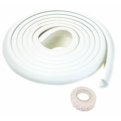 Immagine di TUKA 250cm Protezioni Antispigolo, L Forma Schiuma per la Sicurezza dei Vostri Bambini Neonati, Extra Spesso Bordi Protezione, Striscia Paraspigolo Spigolo Anti Collisione, Off Bianco TKD7000