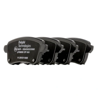 Immagine di DELPHI LP3659 Kit pastiglie freno Non predisposto per contatto segnalazione usura con lamierino anticigolío accessori RENAULT: Megane 4