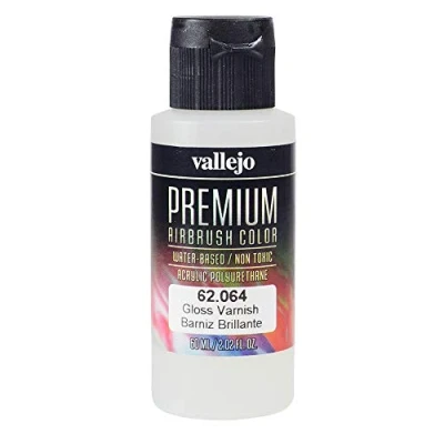 Immagine di Vallejo 62064 Colore Acrilico Per Aerografia, Trasparente (Gloss Varnish), 60 ml, 1 Pezzo