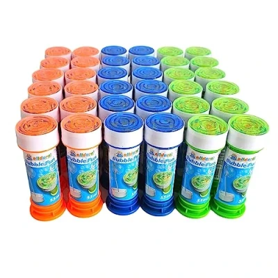 Immagine di alldoro 60635 Set di 36 pezzi bolle sapone, ogni barattolo sapone da 55 ml con bastone per soffiare e gioco del labirinto nel coperchio, bambini mesi adulti