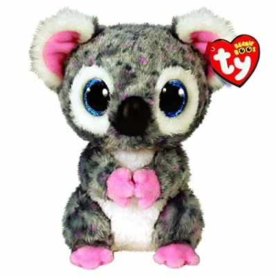 Immagine di TY Peluche Beanie Boos Koala Karly Grigio occhi Azzurri grandi e glitter Il pupazzo con gli scintillanti 15 Cm 36378