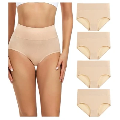 Immagine di wirarpa Slip da Donna in Cotone, a Vita Alta, Copertura Completa, Confezione Multipla Multicolore XX Large