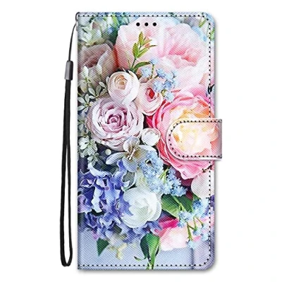Immagine di Nodigo EU per Samsung Galaxy A35 5G Cover a Libro Book Pelle PU Portafoglio Magnetica Custodia con Disegni Animale Motivo Antiurto Flip Silicone Bumper Case Fiore
