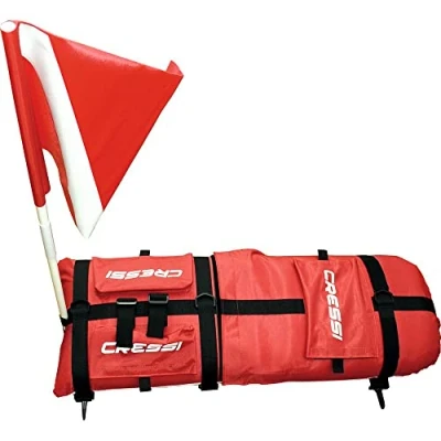 Immagine di Cressi Boje Spyder Surface Board, Boe/Plancette/Pedagni/Accessori per Immersioni, Apnea, Pesca Subacquea, Nuoto Unisex, Rosso Fluo/Bianco
