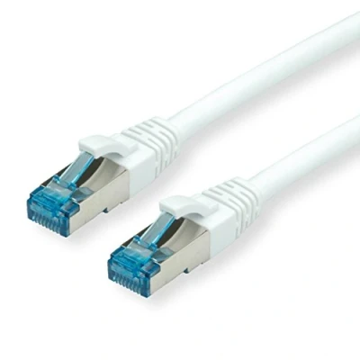 Immagine di Value 21.99.1978 RJ45 cavo di rete, patch CAT 6A S/FTP 15.00 m Bianco doppia schermatura, Privo alogeni, Ritardante fiamma 1 pz.