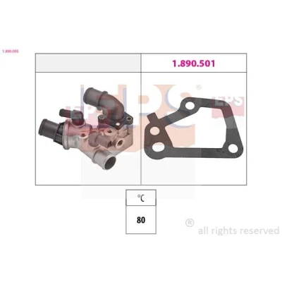 Immagine di EPS 1.880.095 Termostato motore 80 Made in Italy OE Equivalent con collegamento filettato per sensore temperatura FIAT: Palio I Weekend