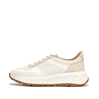 Immagine di Fitflop F Mode E01 Knit Scarpe da Ginnastica Flatform, Donna, Mix Bianco Urbano, 43 EU