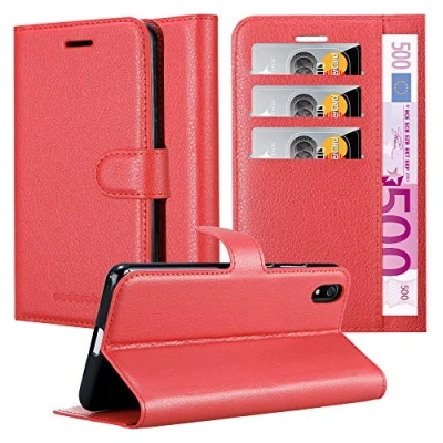 Immagine di Cadorabo Custodia Libro per Xiaomi RedMi 7A in ROSSO CARMINIO con Vani di Carte, Funzione Stand e Chiusura Magnetica Portafoglio Cover Case Wallet Book Etui Protezione