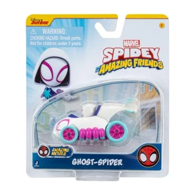 Immagine di Spidey and his Amazing Friends Metals Macchina da corsa in scala 1:64 (fantasma ragno)