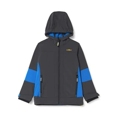 Immagine di CMP Giacca Da Bambino Con Cappuccio Fisso, Unisex Bambini e ragazzi, Antracite Royal, 128