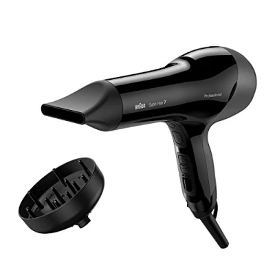Immagine di Braun Satin Hair 7 SensoDryer BRHD785E Asciugacapelli Professionale, 2000 W, Motore AC, Sensore Termico Incluso, Tecnologia Iontec, Diffusore e concentratore, Nero