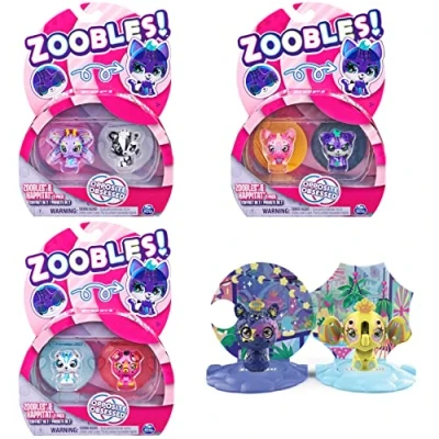 Immagine di Zoobles, Opposite Obsessed Confezione da 2 Figure Collezione trasformabili e Accessori Happitat (Stile può variare), Giocattoli per Bambini Ragazze dai 5 Anni in su, 6061774
