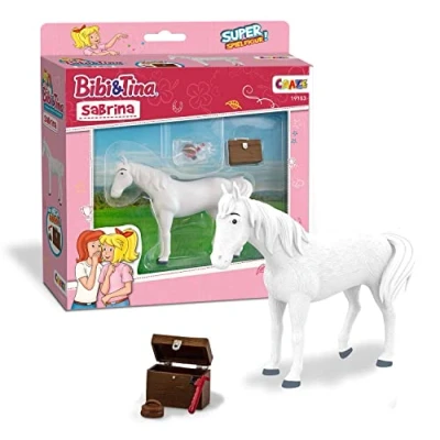 Immagine di CRAZE Blocksberg Bibi e Tina Sabrina Collezionare Giocare Figura Include Accessori per Cavalli Set di Giocattoli della Fattoria da 3 Anni 19153, Multicolore