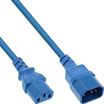 Immagine di InLine® Prolunga per apparecchi a freddo, da C13 C14, blu, 1 m
