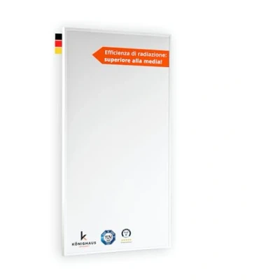 Immagine di Riscaldatore a infrarossi Könighaus 800 watt ✓ Doppia protezione anti surriscaldamento Temperatura di esercizio in 2 4 min Montaggio parete