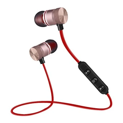 Immagine di VBESTLIFE Auricolare Senza Fili,Magnete Wireless Bluetooth 4.1 Sport Auricolari Stereo con Microfono per iOS/Android(Oro)