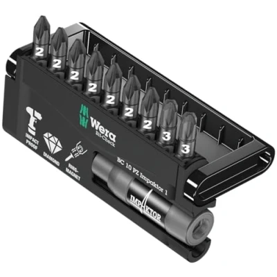 Immagine di Wera 8755 9 IDC Impaktor 05057684001 Kit inserti 10 parti Croce Pozidriv Tecnologia