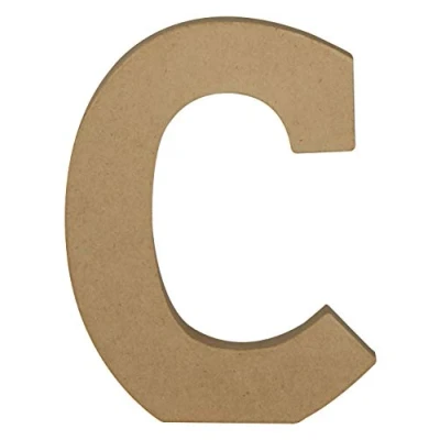 Immagine di Décopatch Un Supporto in Carta Marrone masticata 15 x 2,5 20 cm, Lettera maiuscola, Colore C, 16x2,5x20cm, AC854C