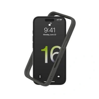 Immagine di RhinoShield Bumper Case Compatible with [iPhone 16] CrashGuard Shock Absorbent Slim Design Protective Cover 3.5M / 11ft Drop Protection Graphite