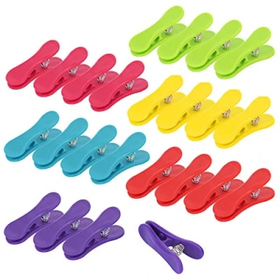 Immagine di COM FOUR® 24x clip per sigillare i sacchetti in plastica e mantenere freschi (24 pezzi 6 colori)
