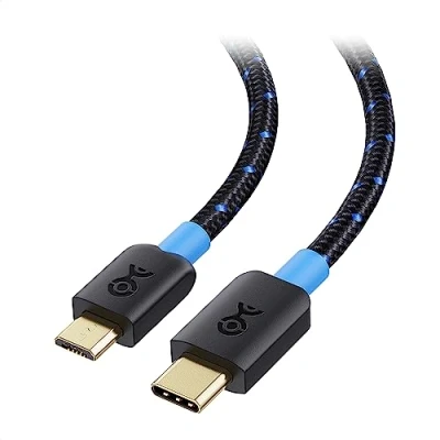 Immagine di Cable Matters Cavo USB C a Micro (Cavo C) con investimento intrecciato lungo 1m in Nero