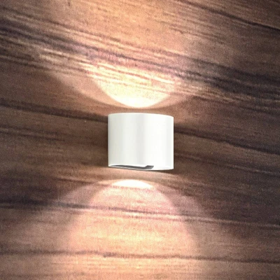 Immagine di FISCHER &amp; HONSEL Applique da esterno a LED Matteo, bianco, larghezza 14 cm, 2 luci.